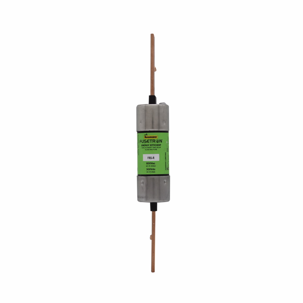Eaton Bussmann series FRS-R fuse, 65 A, Dual, Class RK5, Non-indicating, Blade end x blade end, 10 sec at 500%, 200 kAIC at 600 V,20 kAIC at 300 Vdc, Standard, 600 V, 300 Vdc