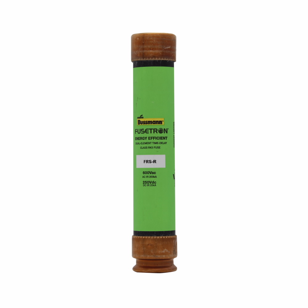 Eaton Bussmann series FRS-R fuse, 60 A, Dual, Class RK5, Non-indicating, Ferrule end x ferrule end, 10 sec at 500%, 200 kAIC at 600 V,20 kAIC at 250 Vdc, Standard, 600 V, 250 Vdc