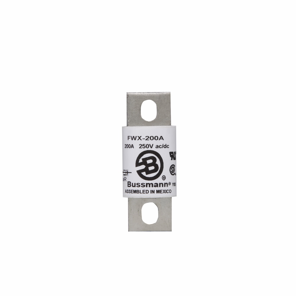 Eaton Bussmann series FWX high speed fuse, 100A RMS, 200 kAIC Vac, 50 kAIC at 250 Vdc, Non Indicating, High speed fuse, Blade end X blade end, Stud