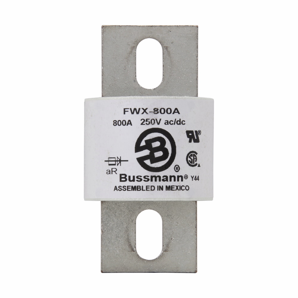 Eaton Bussmann series FWX high speed fuse, 600V, 800A RMS, 200 kAIC Vac, 50 kAIC at 250 Vdc, Non Indicating, High speed fuse, Blade end X blade end, Stud