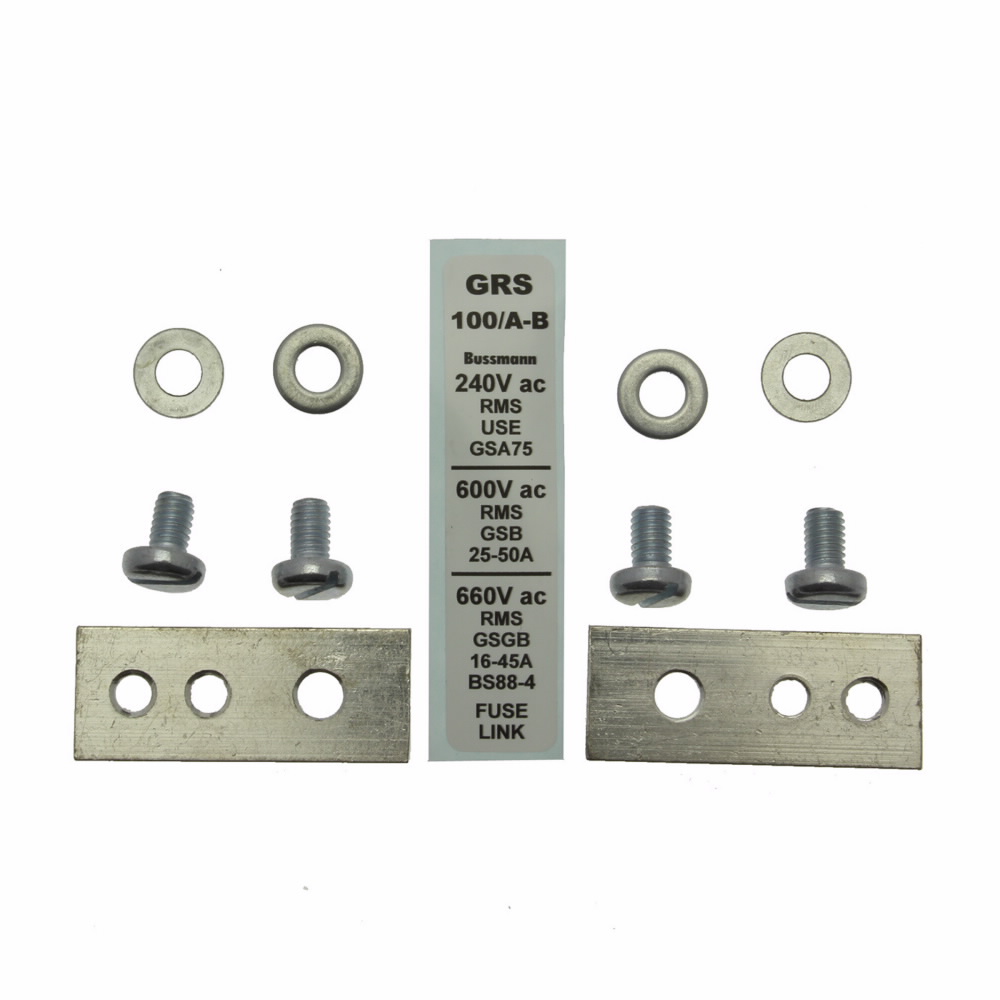 Eaton Bussmann series low voltage British standard fuse link adapter kits, 100A, Non Indicating, fuse accessory, Stud
