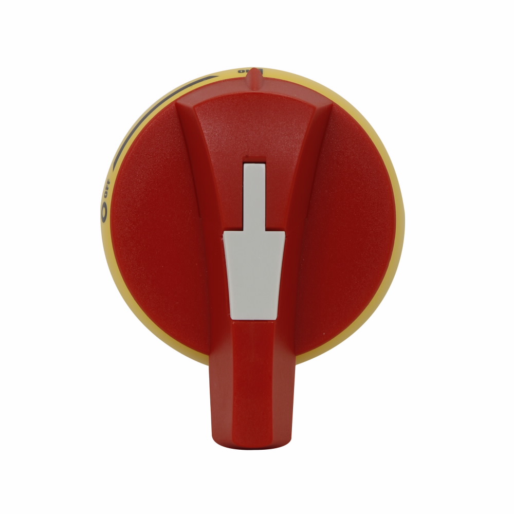 Front-Operated or Right Side-Operated Pistol handle, 30A, 60A, and 100A, Red/Yellow, External, Long handle, Padlockable, Defeatable