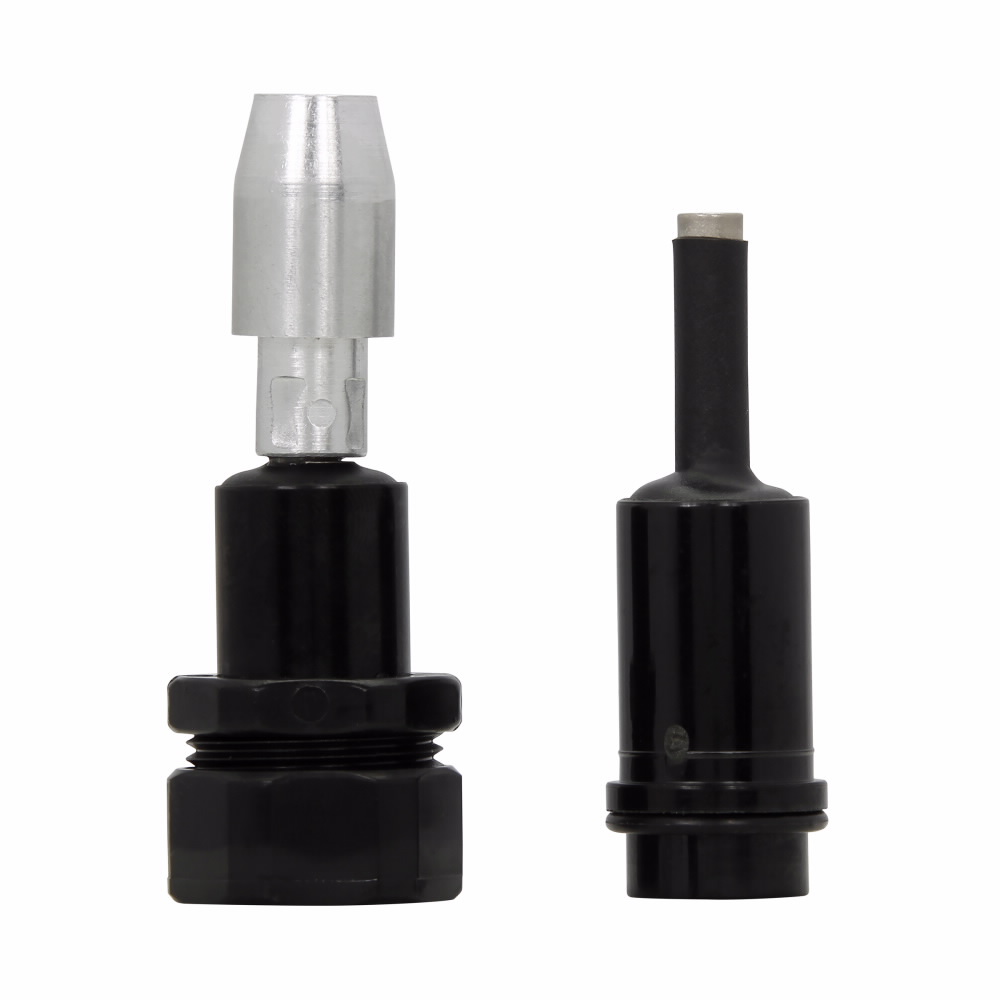Eaton Bussmann series HEB inline fuse holder, 600V, 30A, Loadside: Copper crimp #8-16; (2) #12-16, Lineside: Aluminum setscrew #2-12, Single-pole, AL