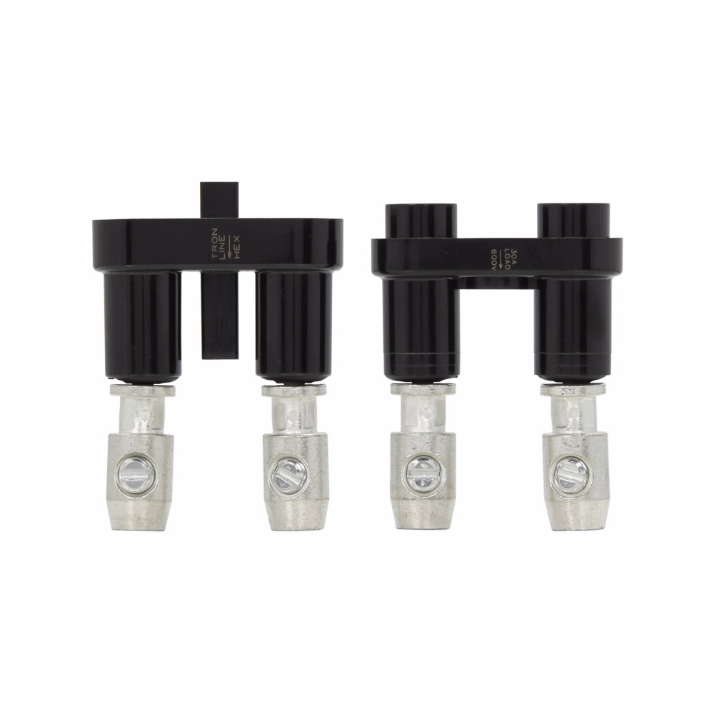 Eaton Bussmann series HET inline fuse holder, 600V, 0-30A, Loadside: Copper setscrew (1) #12-3, Lineside: Copper setscrew (1) #12-3, Two-pole