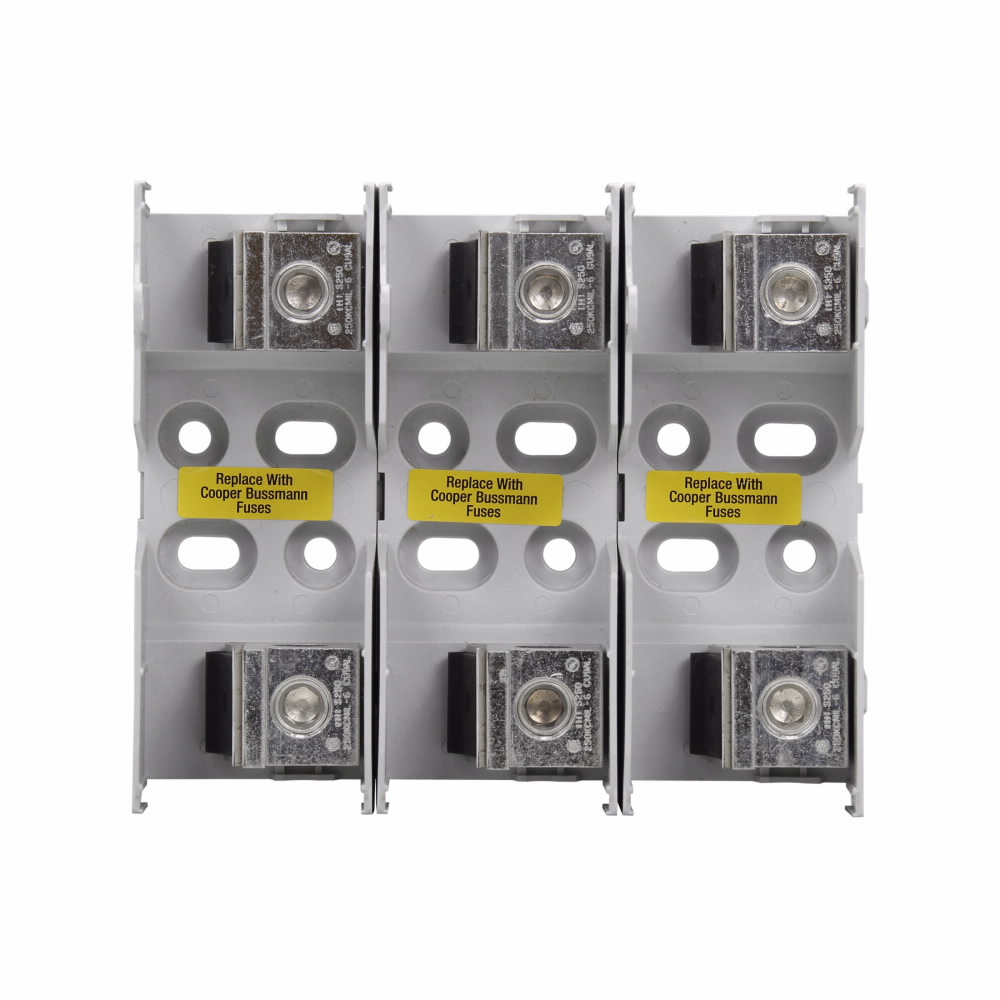 Eaton Bussmann series JM modular fuse block, 600V, 110-200A, Knife Blade End X Knife Blade End, Three-pole