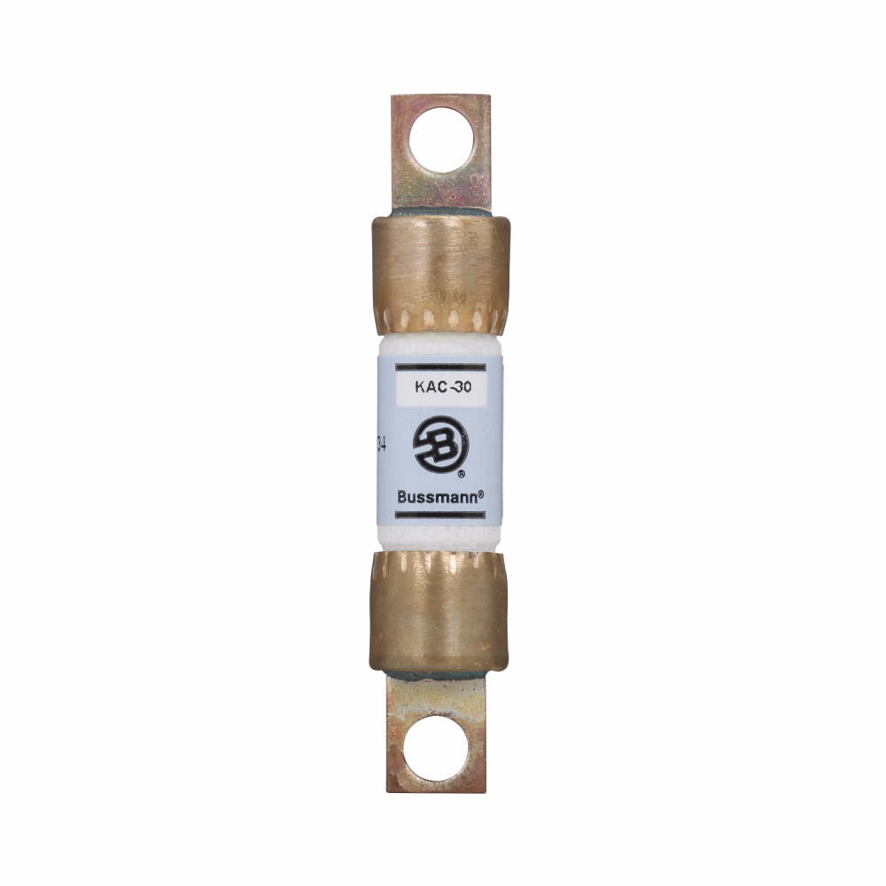 Eaton Bussmann series Tron KAC high speed fuse, 600V, 30A, 200 kAIC, Non Indicating, High speed fuse, Blade end X blade end, Stud