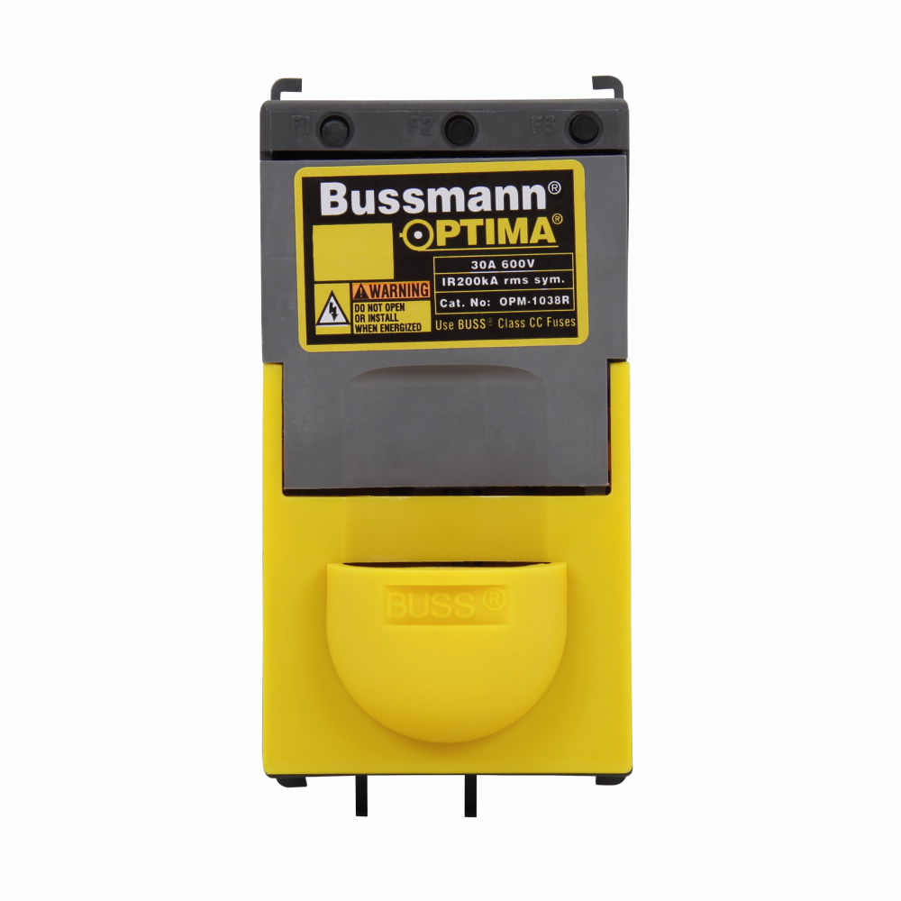 Eaton Bussmann series Optima fuse holders, 600V (UL/CSA), 660V (IEC), 30A (UL/CSA), 32A (IEC), #8-18 AWG stranded, #10-18 AWG solid, Three-pole