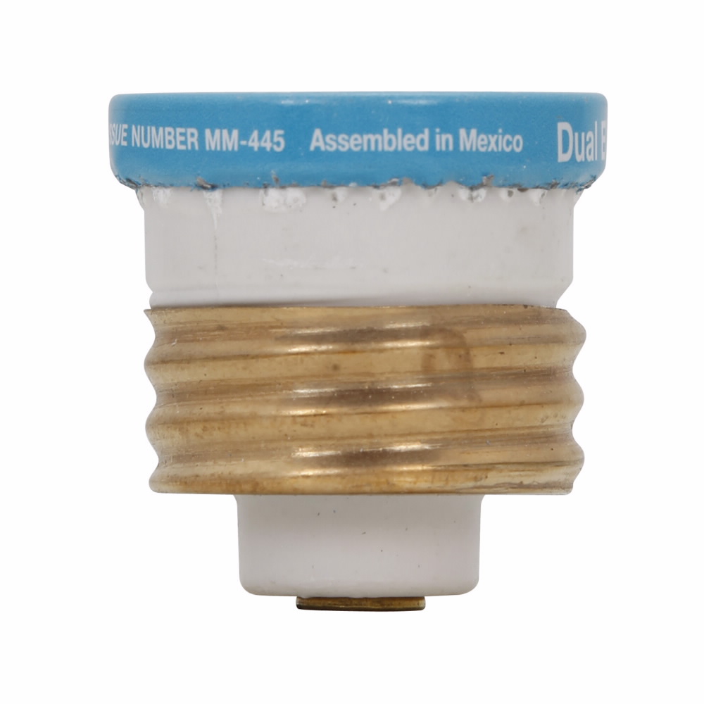 Eaton Bussmann series Type T plug fuse, plug fuse, time delay, heavy duty, 8/10 A, 125 Vac, 10 kAIC (RMS Symmetrical) interrupt rating, 10 kA short circuit rating, threaded mount, duel element, plastic body, brass thread, edison base