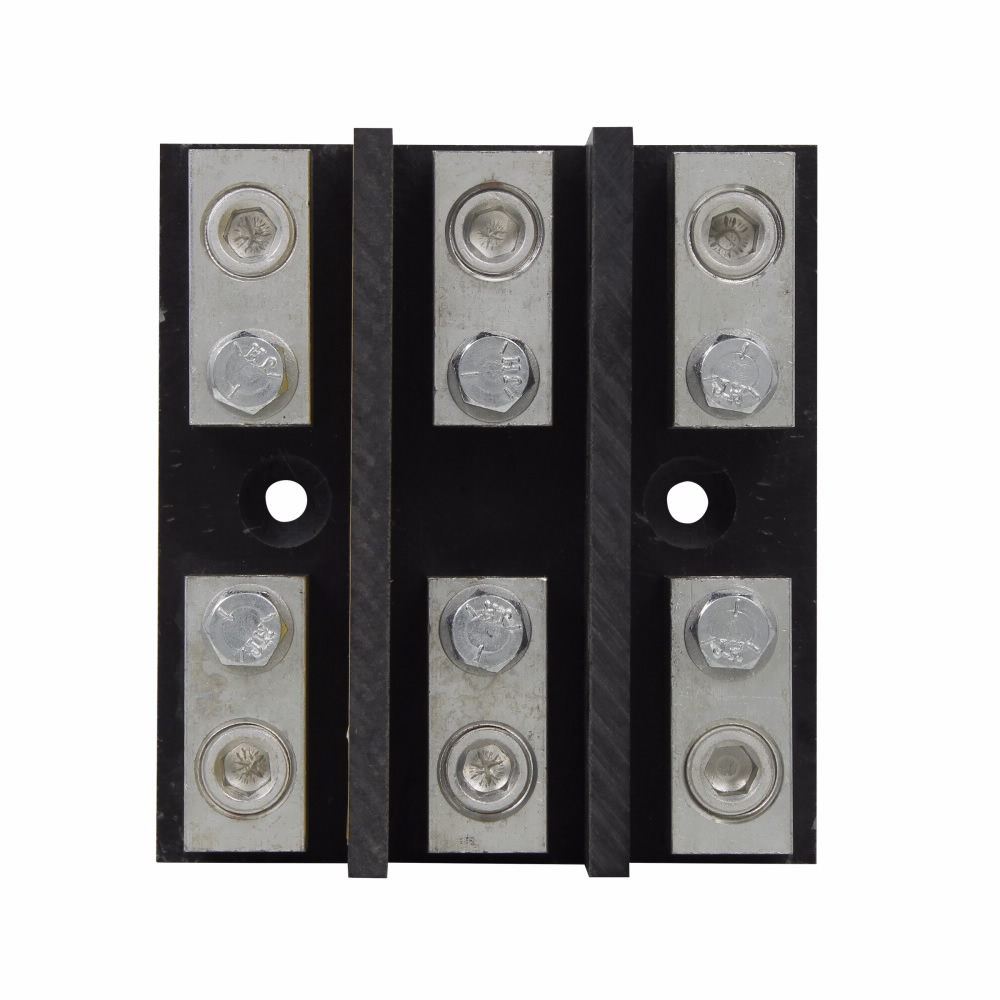 Eaton Bussmann series Class T modular fuse block, 300 Vac, 300 Vdc, 101-200A, Box lug, Three-pole
