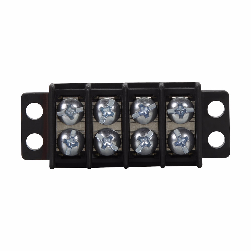 Double Row Terminal Block, 30A, Black, Three-pole, -40 to 130 Degrees C, Breakdown voltage 3600V, Barrier, 300V, 9 lb-in, 0.375 in