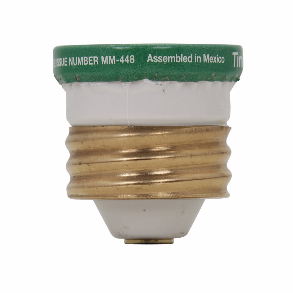 Eaton Bussmann series Type TL plug fuse, plug fuse, time delay, 25 A, 125 Vac, 10 kAIC (RMS Symmetrical) interrupt rating, 10 kA short circuit rating, threaded mount, plastic body, brass thread, edison base