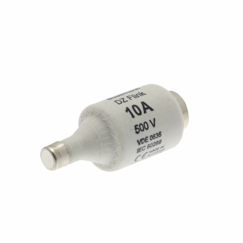 Eaton Bussmann series low voltage D fuse, 500V, 10A, 100 kAIC, Non Indicating, fuse, Class C gL/gG, Time delay, Red, Ceramic body - 10D16