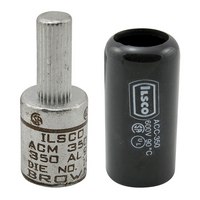Product image for Ilsco ACM-4/0 Aluminum Compression Pigtail Adaptor, Conductor Size 4/0, Tin Plated, UL, CSA