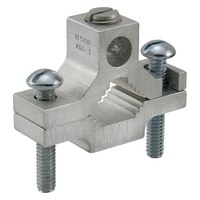 Product image for Ilsco AGC-1 Permaground Aluminum Ground Clamp, Dual Rated, Conductor Range 1/0-14, Pipe Sizes 1/2 to 1in, Rebar Sizes #4-#6, UL