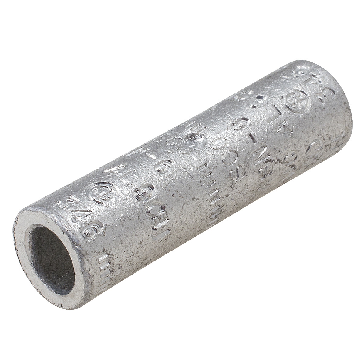 Product image for Ilsco ASN-6 SureCrimp® Aluminum Compression Sleeve, Conductor Size 6, Tin Plated, UL, CSA