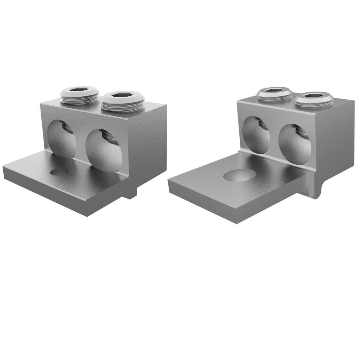 Product image for Ilsco ATAU-600-12 Aluminum Anti-Turn Mechanical Lug, Conductor Range 600-2, 2 Conductors, 1/2in Bolt Size, Tin Plated, UL, CSA