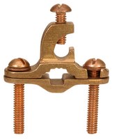 Product image for Ilsco BGC-2P-DB Permaground Bronze Ground Clamp, Conductor Range 2-10, Pipe Sizes 1/2 to 1in, Ground Rod Sizes 1/2 to 1in, Rebar Sizes #3-#8, Parallell Lay-in, Direct Bury