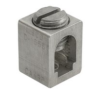 Product image for Ilsco CA4SP Aluminum Box-Type Mechanical Lug, Conductor Range 2-14 CU, 2-12 AL, 1 Hole, Square Boss, Tin Plated