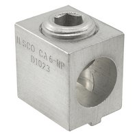 Product image for Ilsco CA6RP Aluminum Box-Type Mechanical Lug, Conductor Range 250-6, 1 Hole, Round Boss, Tin Plated