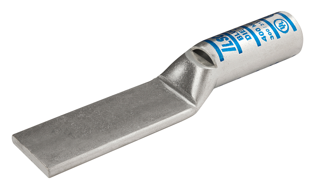 Product image for Ilsco CLWU-500 SureCrimp® Copper Compression Lug, Conductor Size 500, No Hole, Long Barrel, Sight Window, Tin Plated, UL, CSA