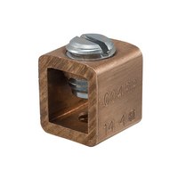 Product image for Ilsco CO4SP Copper Box-Type Mechanical Lug, Conductor Range 4-14, 1 Hole, Square Boss