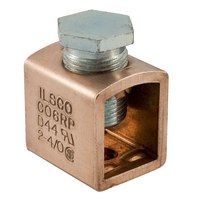 Product image for Ilsco CO6RP Copper Box-Type Mechanical Lug, Conductor Range 4/0-2, 1 Hole, Round Boss