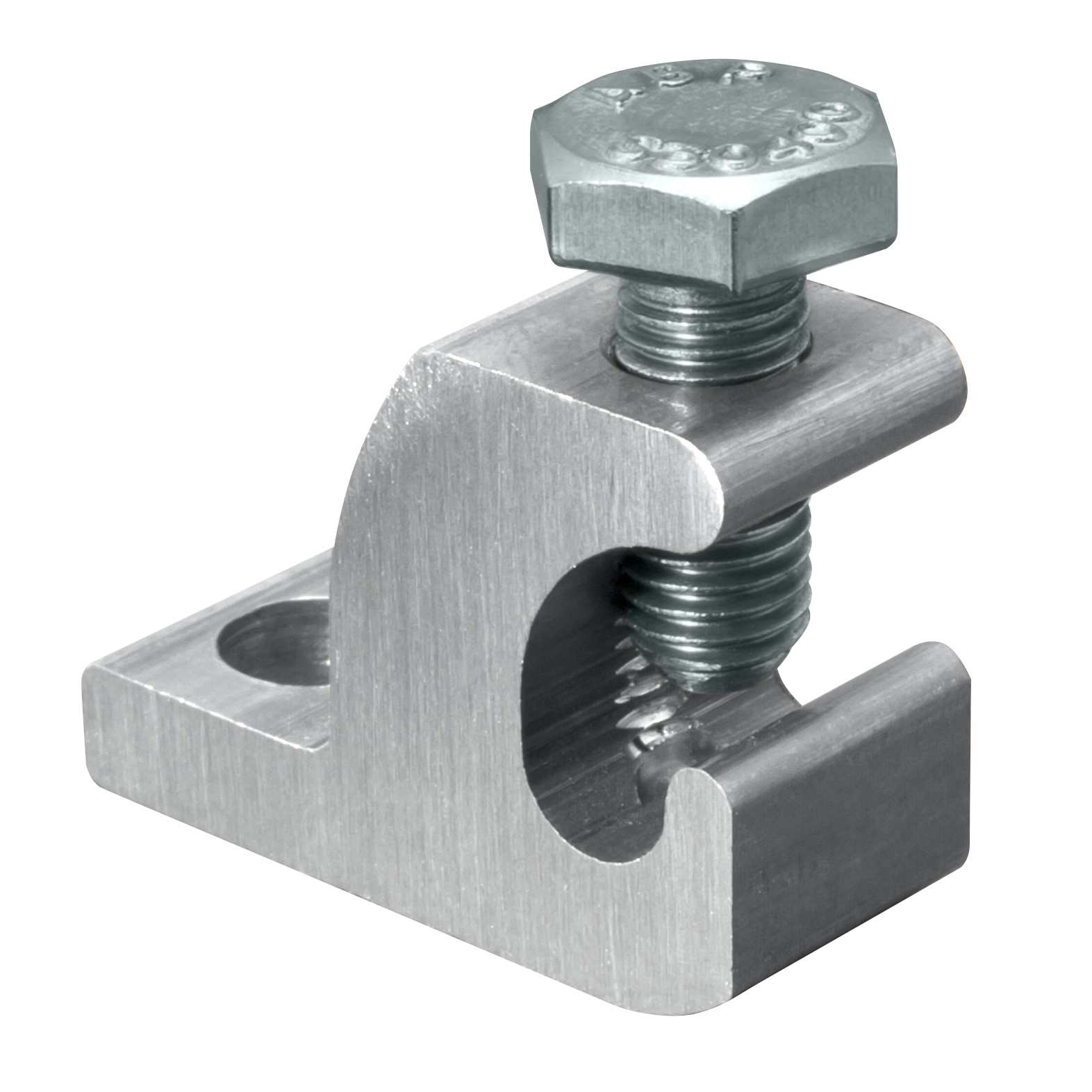 Product image for Ilsco GBL-4DBTH-14 Permaground Copper Lay-in Groud Lug, Conductor Size 4-14, 1/4 Bolt Size, Hex Head, Tin Plated