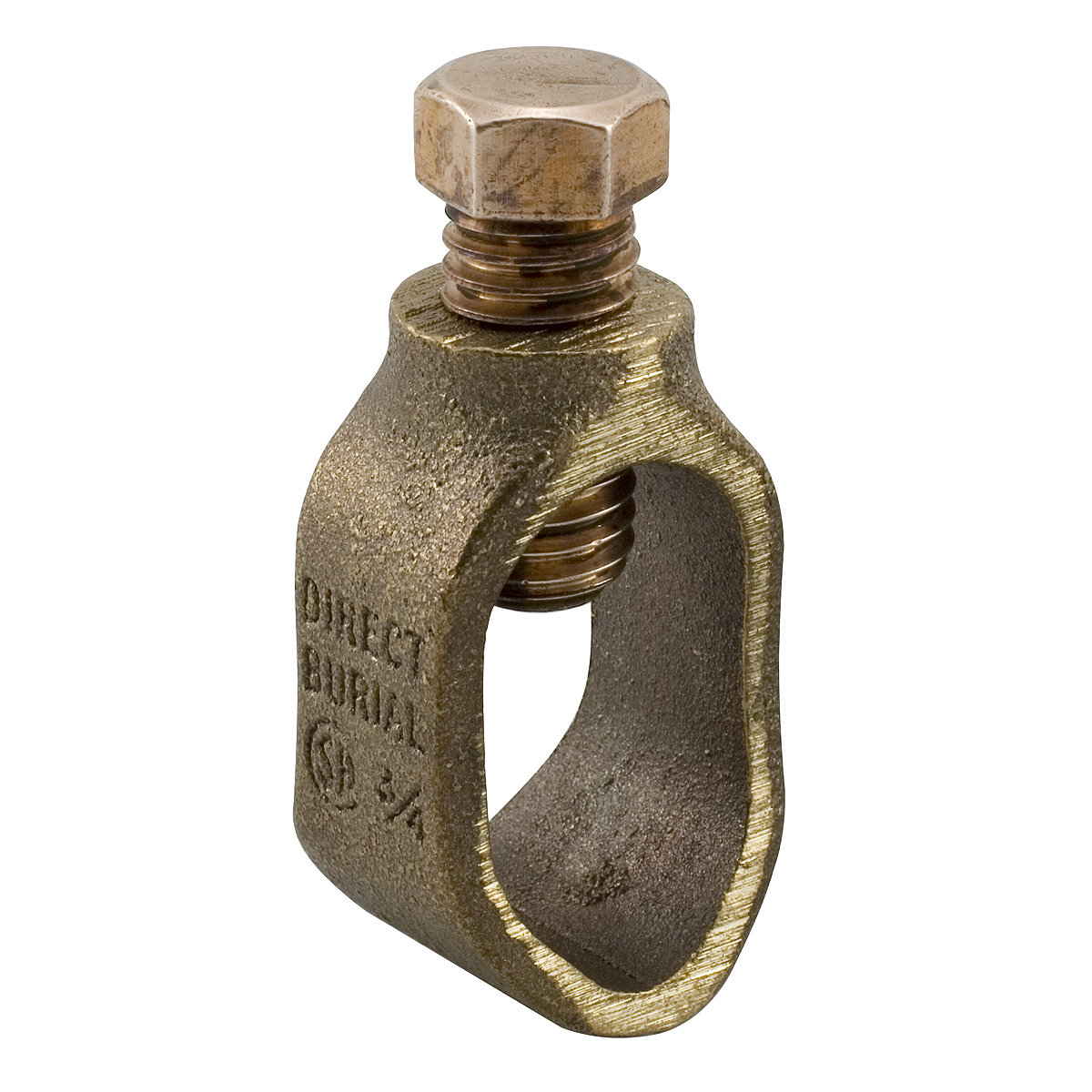 Product image for Ilsco GRC-75 Permaground Bronze Ground Rod Clamp, Ground Rod Size 3/4in, CSA
