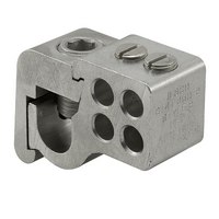 Product image for Ilsco GT4T-500-2-2 Aluminum Multiple Tap Connector, Dual Rated, Main Conductor Range 500-350, Tap Range 2-12 AL, 2-14 CU, 4 Parallel Taps, Tin Plated, UL, CSA