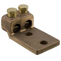 Product image for Ilsco H2L-13-1 Cast Bronze Mechanical Lug, Conductor Range 2/0-1, 2 Ports, 1 Hole, 1/2in Bolt Size, UL