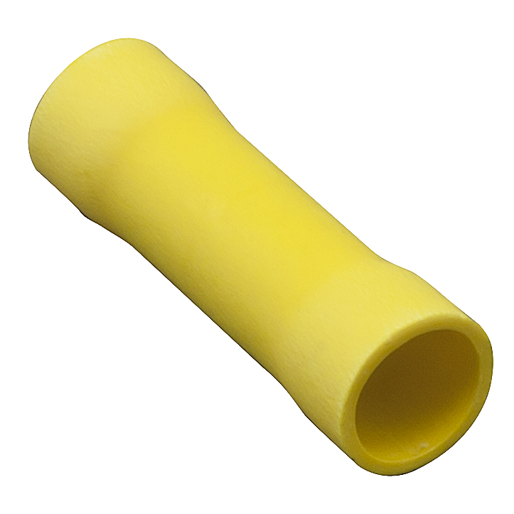 Product image for Ilsco 44920-B10 ILSCON Butt Splice, Conductor Range 10-12, Vinyl Insulated, Yellow Color Code, Bag of 10