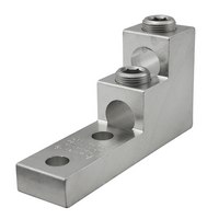 Product image for Ilsco PB2-600-2N Aluminum Panelboard Lug, Dual Rated, Conductor Range 600-2, 2 Ports, 2 Holes, 1/2in Bolt Size, 1-3/4in Hole Spacing, Tin Plated, UL, CSA