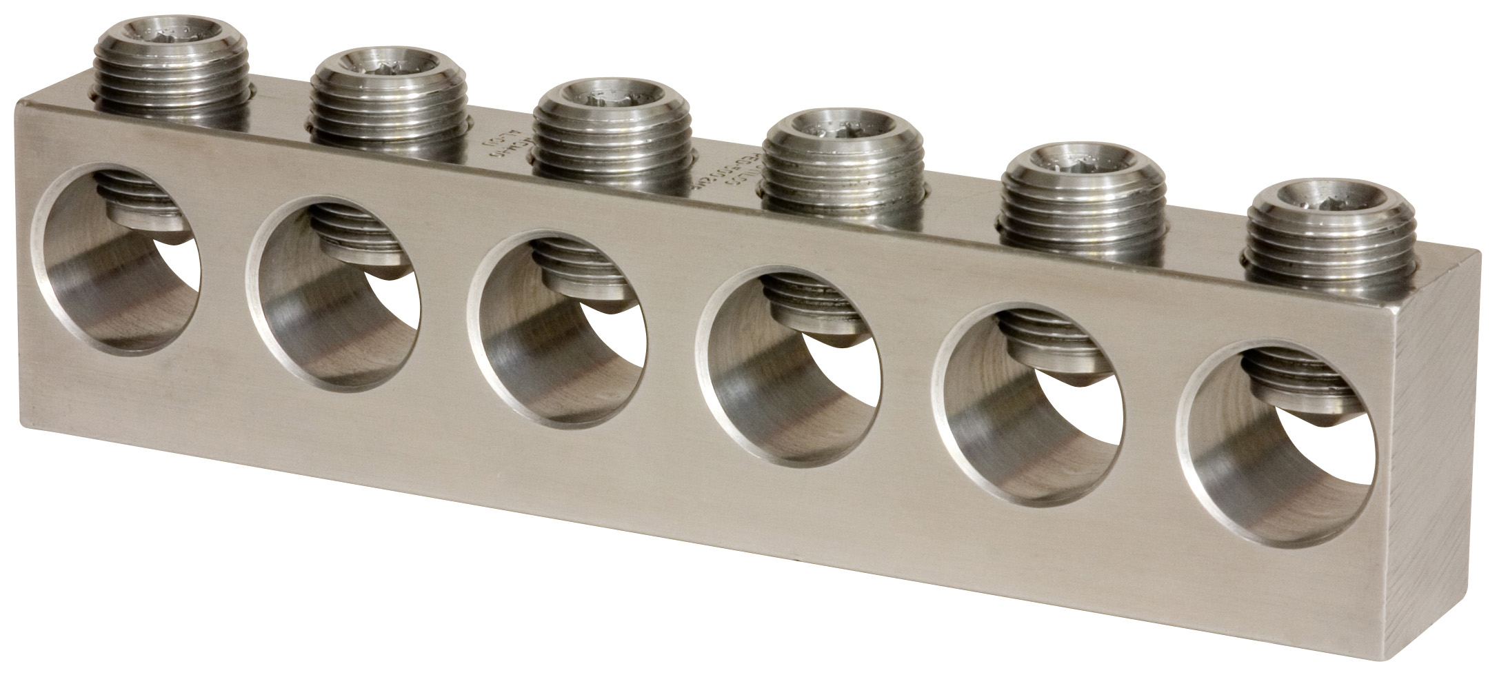 Product image for Ilsco PED-6-350-X Aluminum Multi-Tap Connector, Dual Rated, Conductor Range 350-10, 6 Ports
