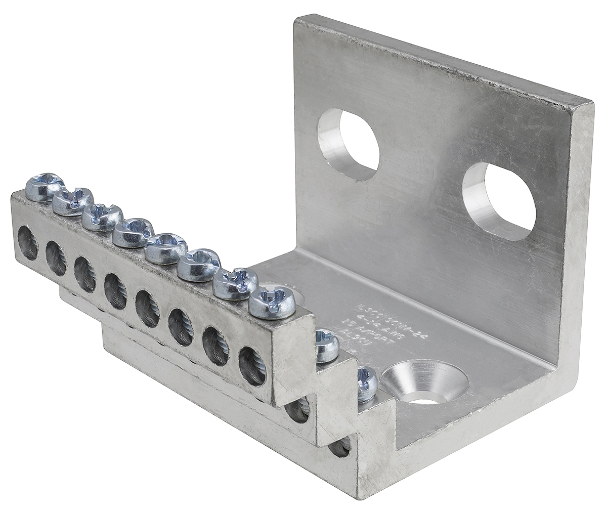 Product image for Ilsco SCNM-24 Aluminum Solar Combiner Node, Dual Rated, Main Conductor Range 4-14, Tap Range 1000-6, 24 Main Ports, 1-4 Tap Ports, Tin Plated, UL