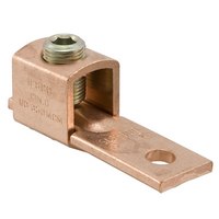 Product image for Ilsco SLS-300 Copper Mechanical Lug Straight, Conductor Range 350-1/0, 1 Port, 1 Hole, 3/8in Bolt Size, UL, CSA