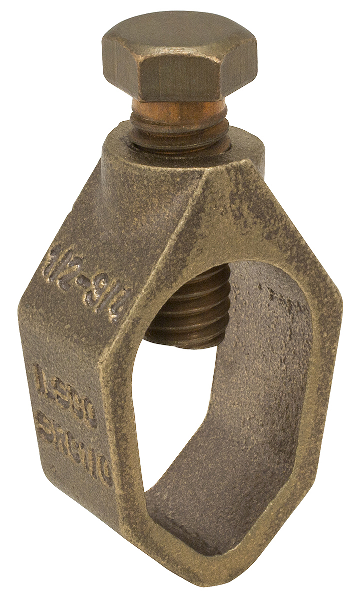 Product image for Ilsco SRC-1/0 Permaground Bronze Ground Rod Clamp, Conductor Range 1/0-10 Sol, Ground Rod Sizes 3/8 to 3/4in, UL, CSA
