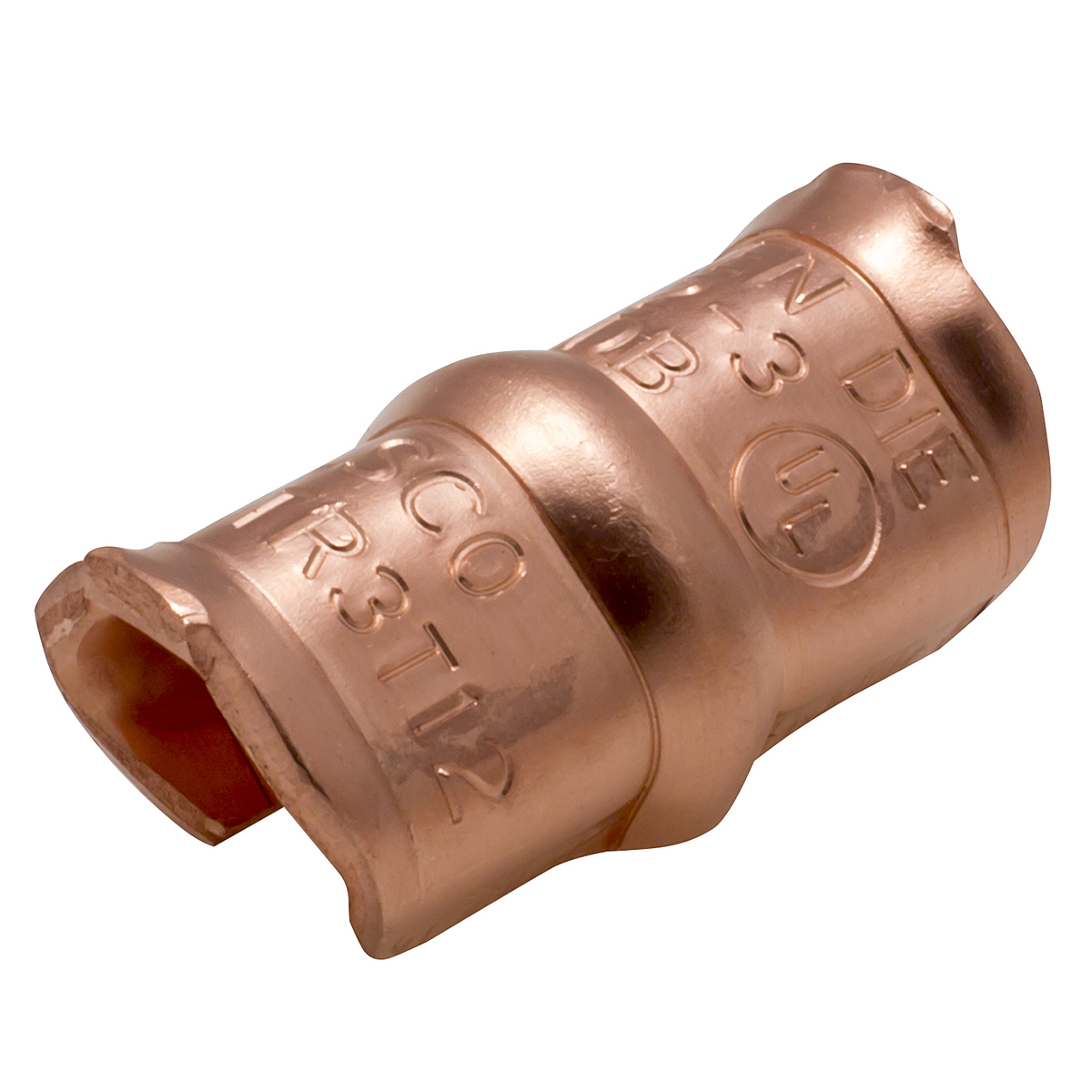 Product image for Ilsco TWCTR3T12 Permaground Copper Thin Wall C-Tap, Main Conductor Range 3-5, Tap Range 5-12, Green Color Code, UL