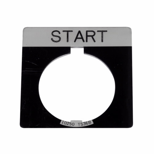 Product image for Eaton Electrical 10250TS36 1.75 x 1.75 Inch Black Blank Square Standard Legend Plate