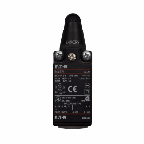 Product image for ETN E49S71 COMPACT DIN LIMIT SWITCH