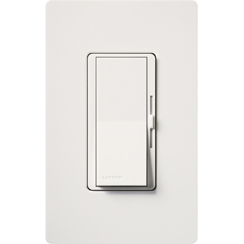 Diva C.L Dimmer - Gloss Finish, C.L/LED (Screw-based), Incandescent/Halogen, 3-way/single-pole, 150W C.L/LED or 600W inc/hal in white