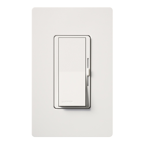 Diva Dimmer - Gloss Finish, Electronic Low-Voltage, Single-pole, 120V/300W in white