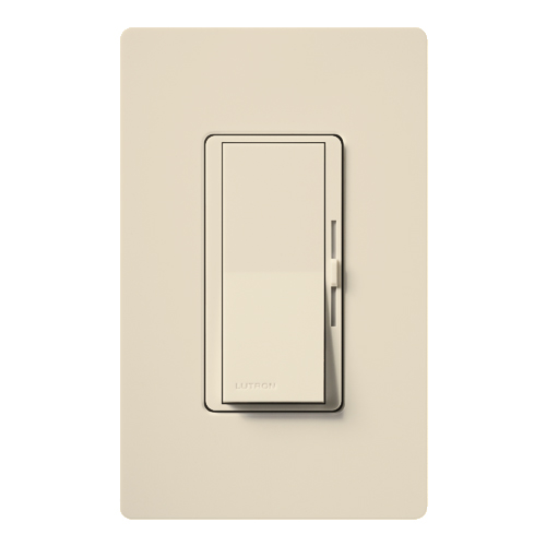 Diva Dimmer - Gloss Finish, Magnetic Low-Voltage, 3-way, 120V/1000VA (800W) in light almond