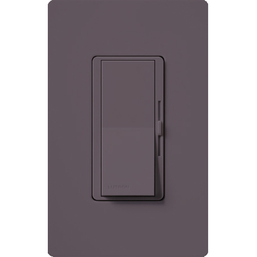 Diva satin dimmer for 250W CFL/LED, 600W inc/hal, or Lutron Hi-Lume A-Series LTE LED Driver in plum