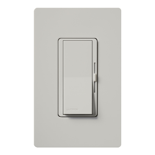 Diva Dimmer - Satin Finish, Fluorescent or LED Dimming with 3-Wire Ballasts and Drivers, 3-way/single-pole, 277V/6A in palladium