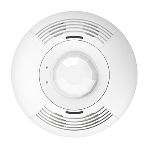 LOS Series CLNG-mount Occupancy Sensor, Dual Technology self-adaptive with additional contact closure output, 20-24VDC, 1000 FT coverage, 180 degree field of view in white