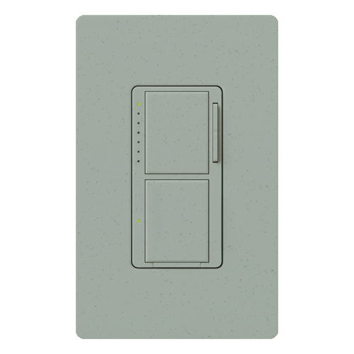 Maestro Incandescent/Halogen Dimmer and Switch, Single-pole, 120V/300W dimmer, 2.5A switch in bluestone