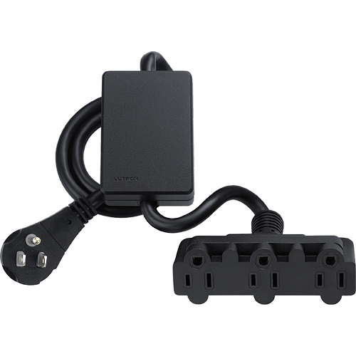 Maestro Wireless Plug-in Appliance Module, , Plug-in general purpose switch, 15A, 3 receptacles in black