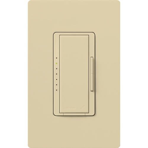 Maestro Wireless Dimmer, Incandescent/Halogen, Magnetic Low-Voltage, Specification grade, multi-location/single-pole, 120V/600W/VA in ivory, Vive enabled