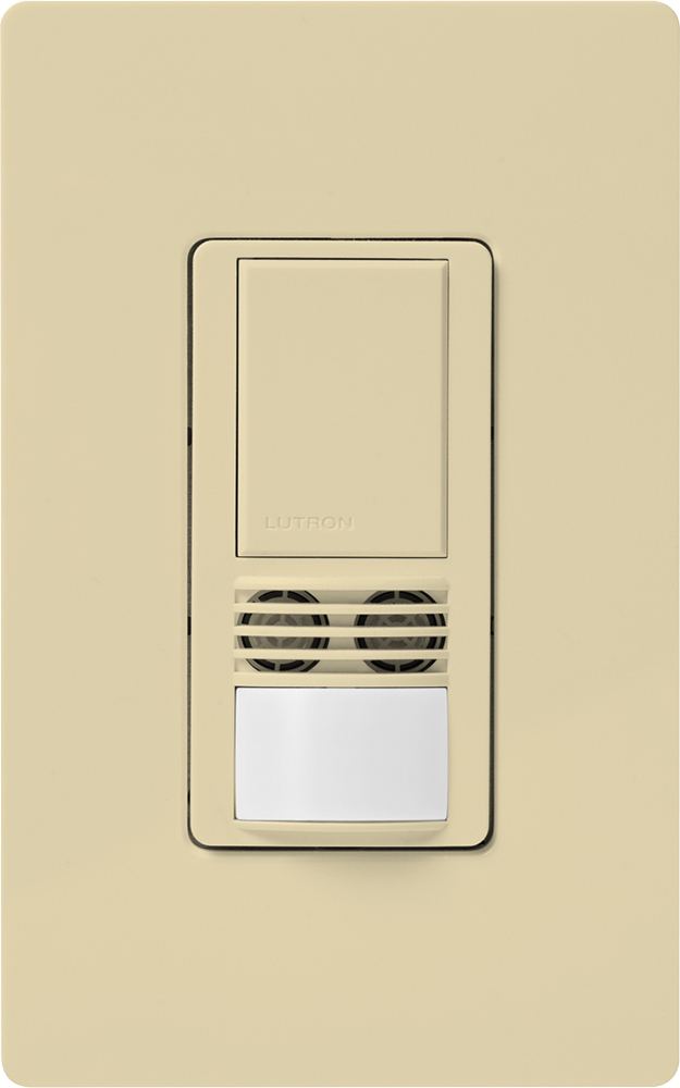 Maestro Dual Technology (Dual Tech) occupancy sensor switch, neutral connection required applies exclusive XCT Technology for minor and fine motion detection in ivory