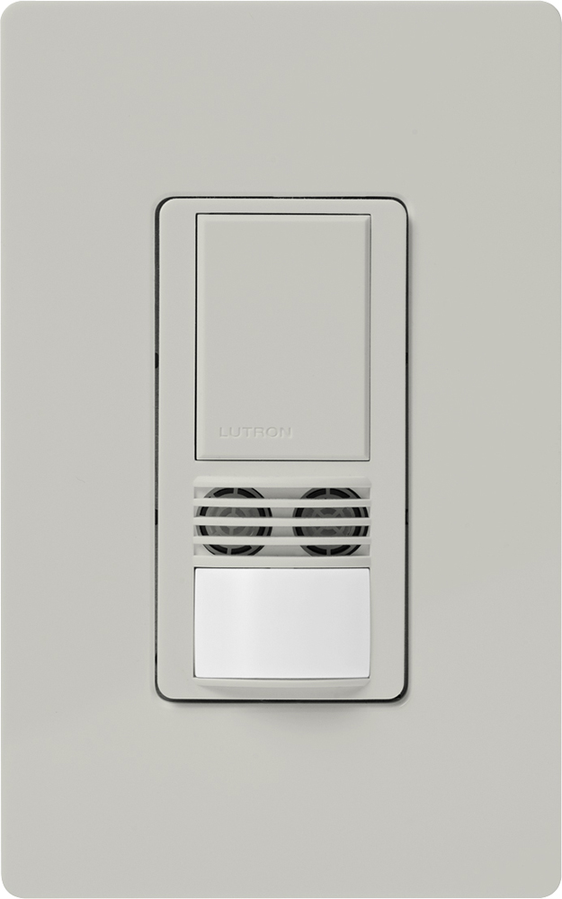 Maestro Dual Technology (Dual Tech) occupancy sensor switch, neutral connection required applies exclusive XCT Technology for minor and fine motion detection in palladium